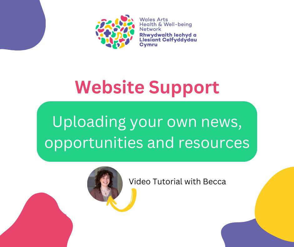 Uploading your own news, resources and opportunities